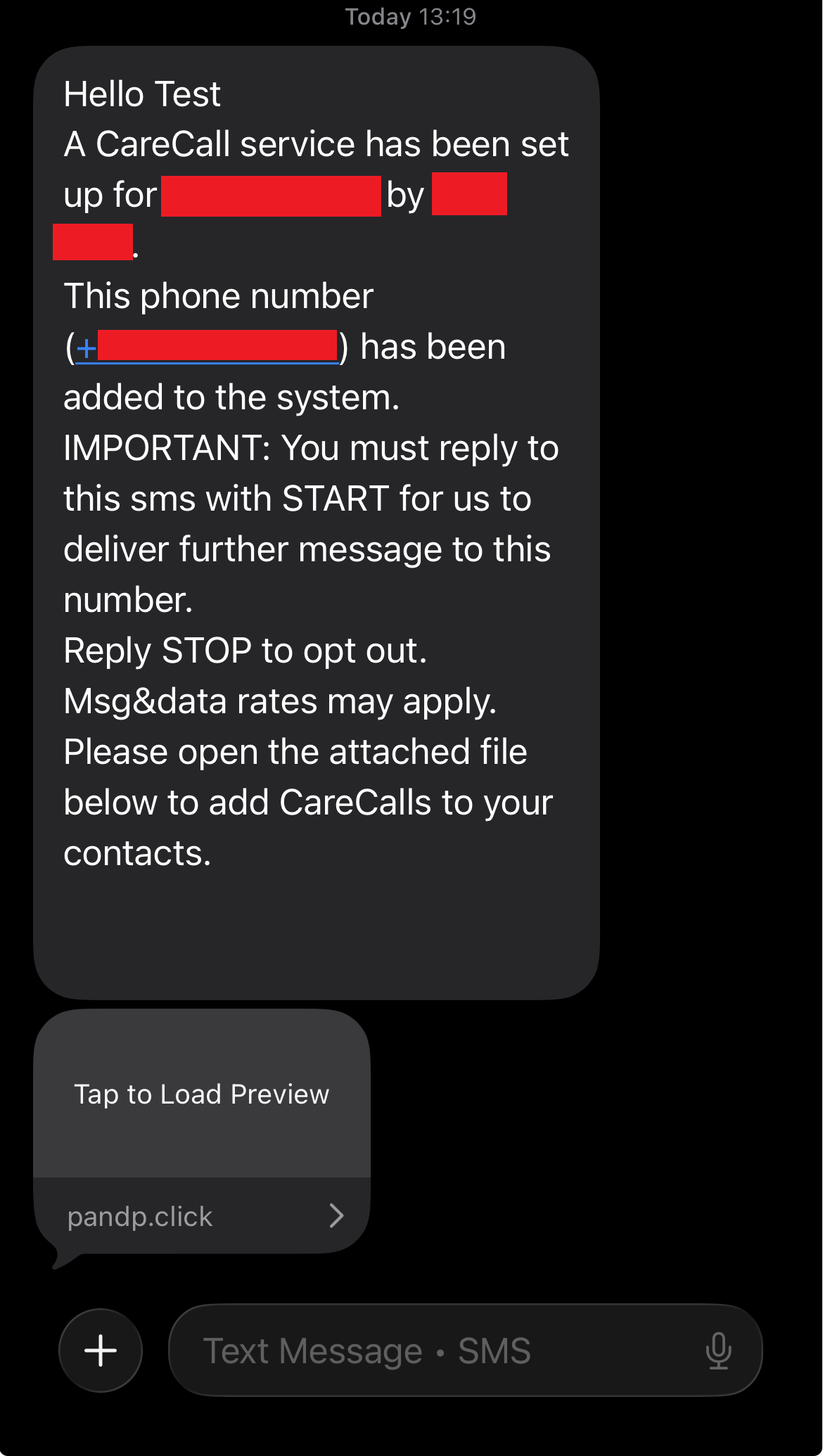Identifying SMS to Supporter requiring START